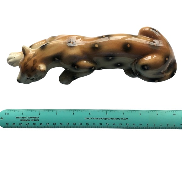 Vintage Mid Century Porcelain
Leopard Cat Figurine Decor - Picture 6 of 16